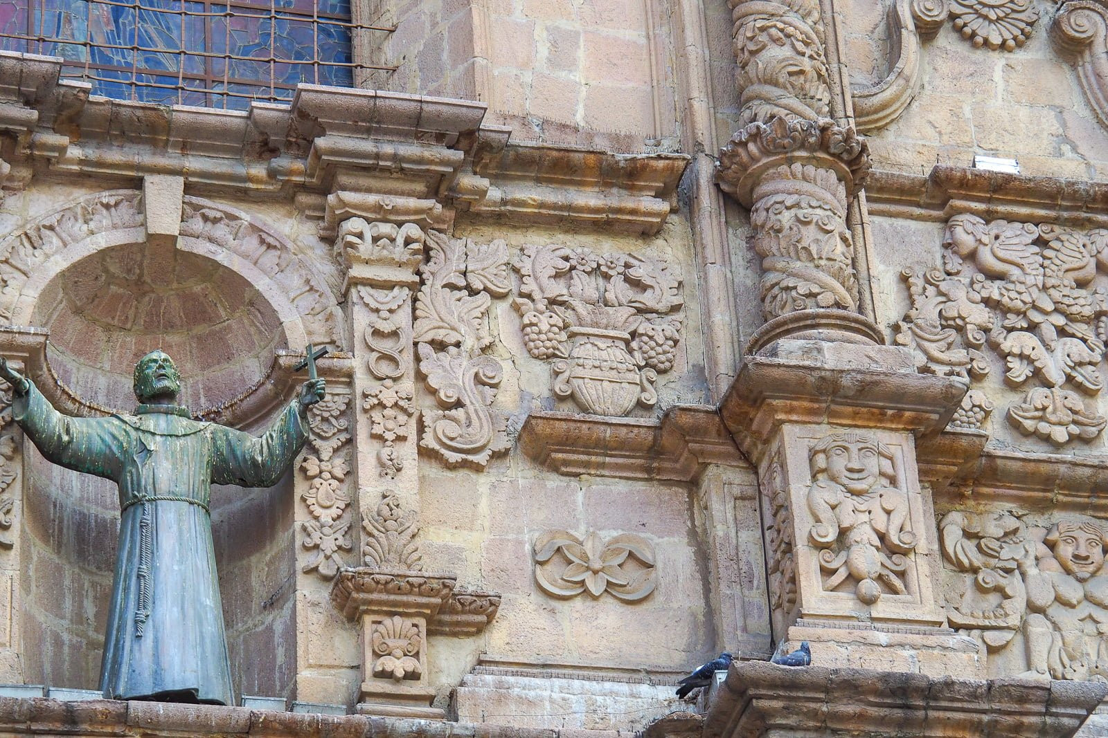 Church of San Francisco with folk ornaments
