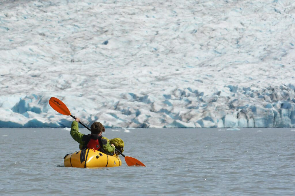 Packrafting at Spencer Glacier