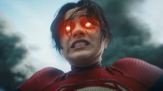 Ezra Miller and Sasha Calle in The Flash