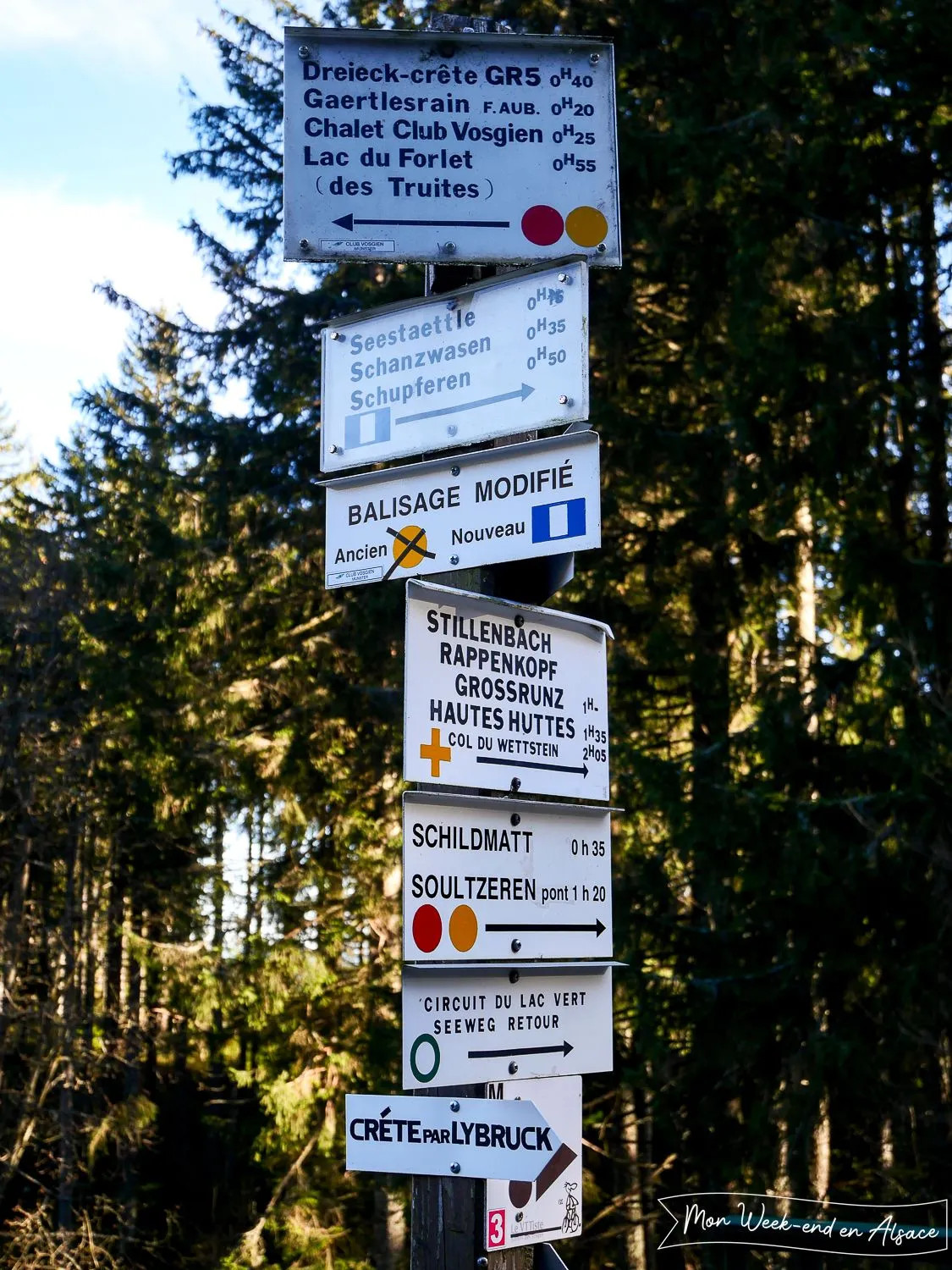 Road signs in Alsace, France