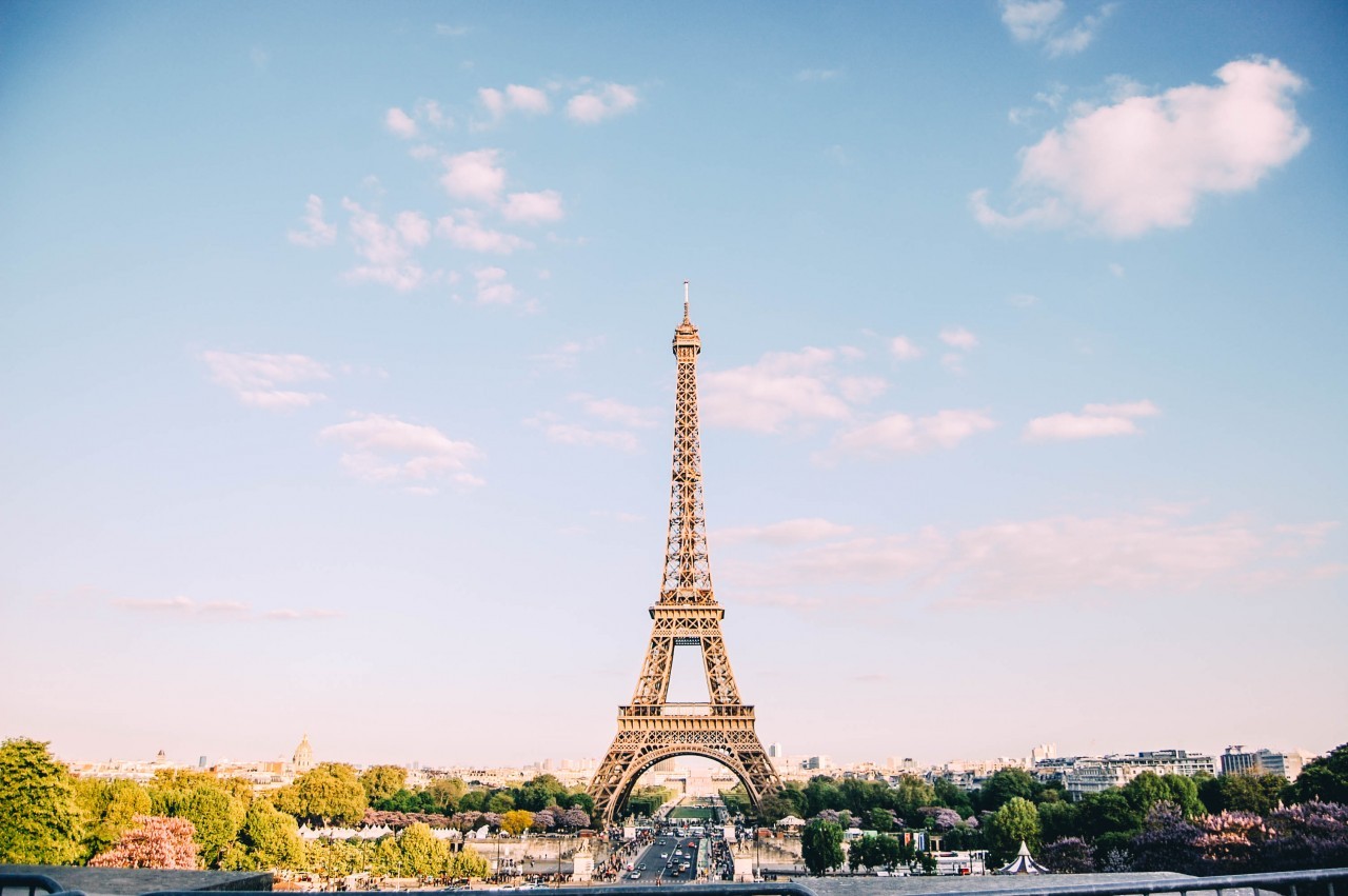 Eiffel Tower during spring