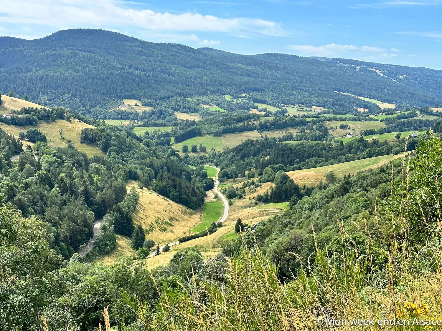 Landscapes along the Route des Crêtes, France