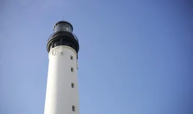Summit of the Phare de Biarritz providing panoramic views of the coastline, showcasing the beauty of Biarritz from above.