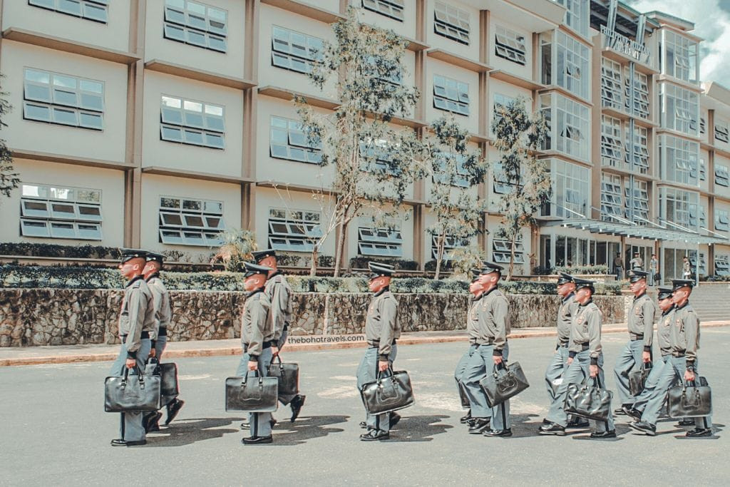 Marching cadets at the Philippine Military Academy, showcasing the discipline and precision of military training