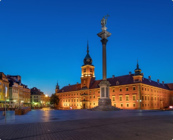 The reconstructed Old Town of Warsaw, blending historical reconstruction with modern architecture, draws millions of visitors each year.