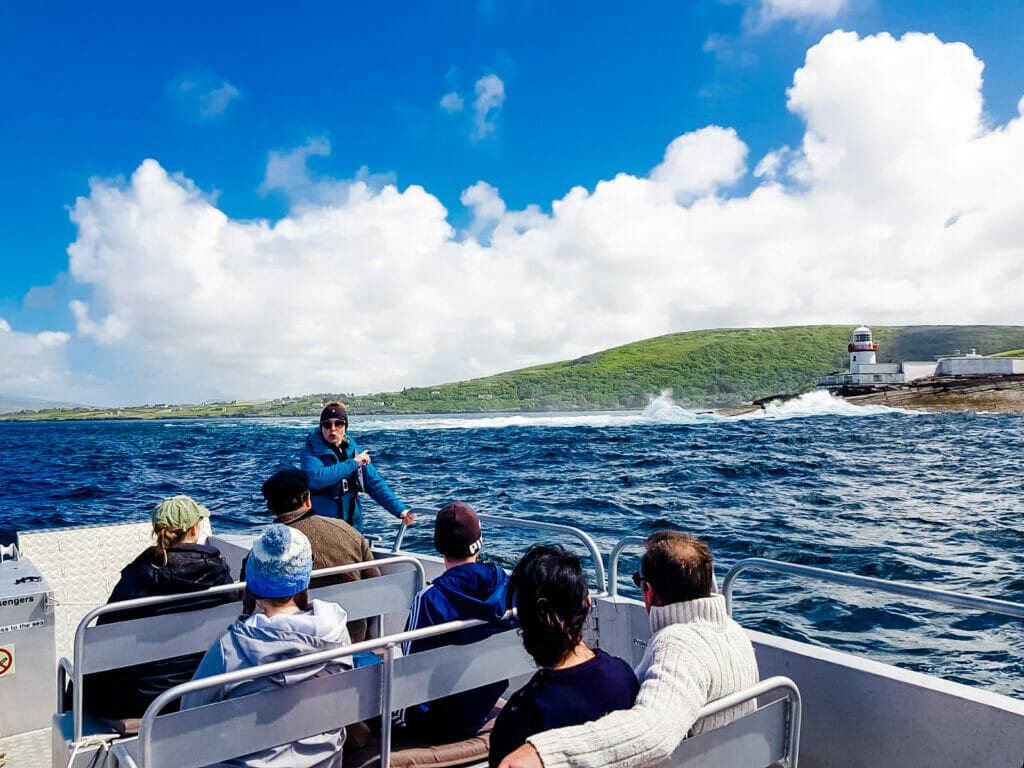 A well-maintained lighthouse with clear signage and visitor facilities, exemplifying a successful lighthouse tourism initiative