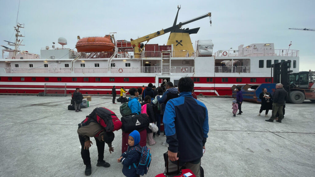 Ferry in Greenland during Greenland travel