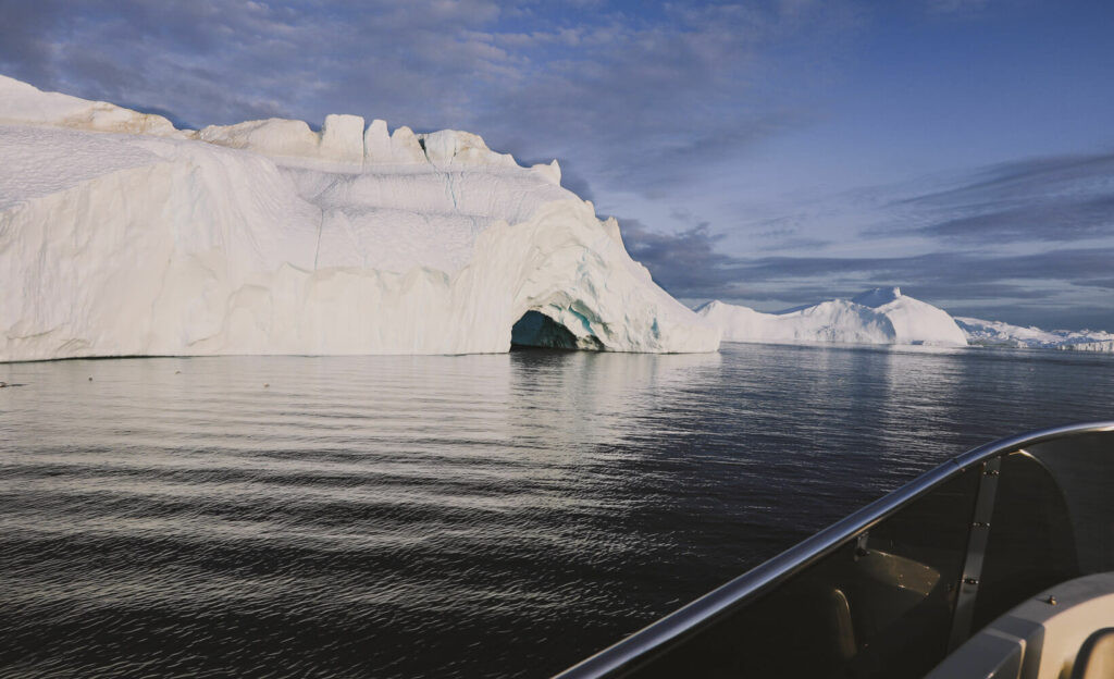 Iceberg tour during Greenland travel