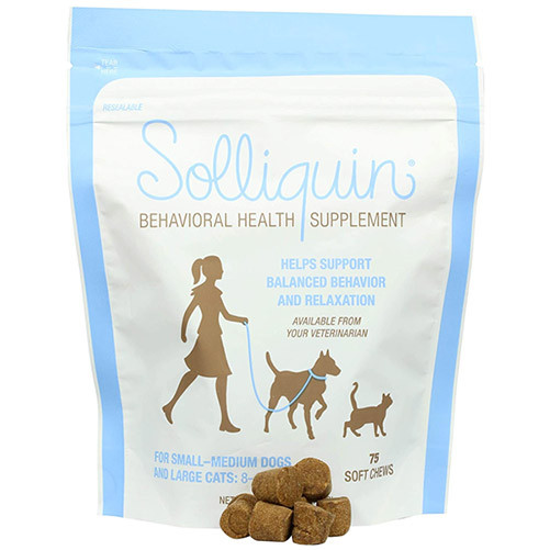 solliquin calming treats with alt text Solliquin calming treats for anxious dogs