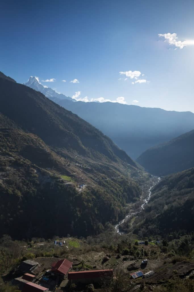 Scenic valley surrounded by mountains, highlighting the natural beauty that sustainable tourism helps preserve