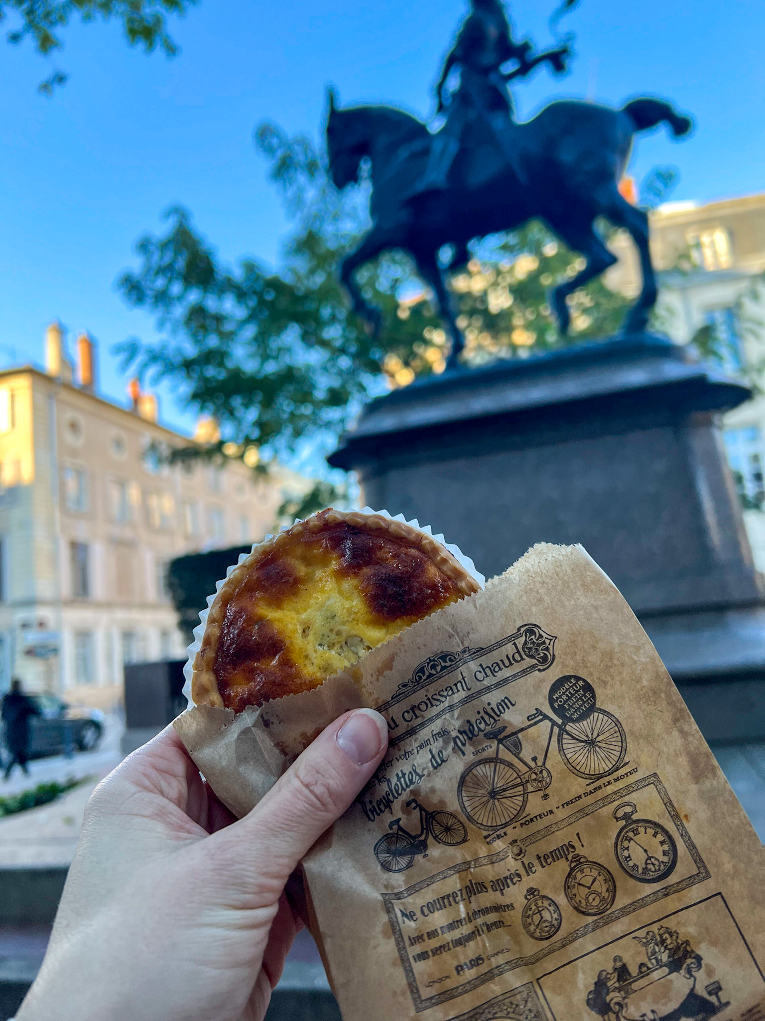 A delicious Quiche Lorraine, a regional specialty of Nancy, France