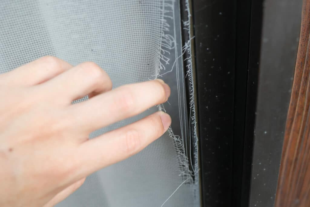 Broken RV screen door