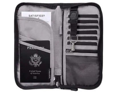 Zoppen RFID Travel Passport &amp; Documents Wallet