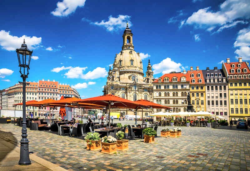 Frauenkirche, a baroque church in Dresden, Germany