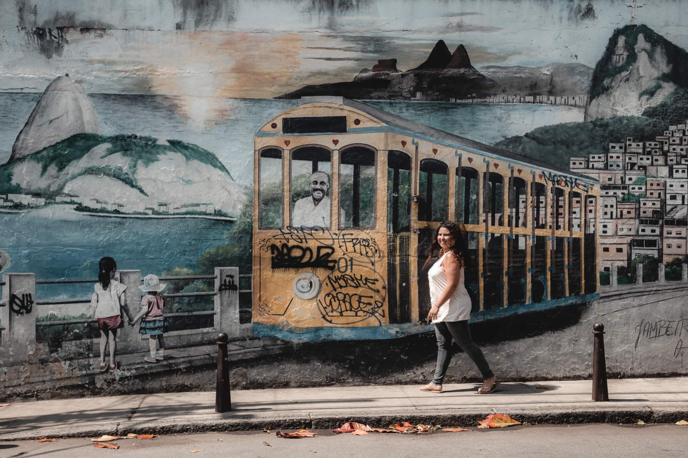 Woman confidently exploring Santa Teresa, Rio de Janeiro