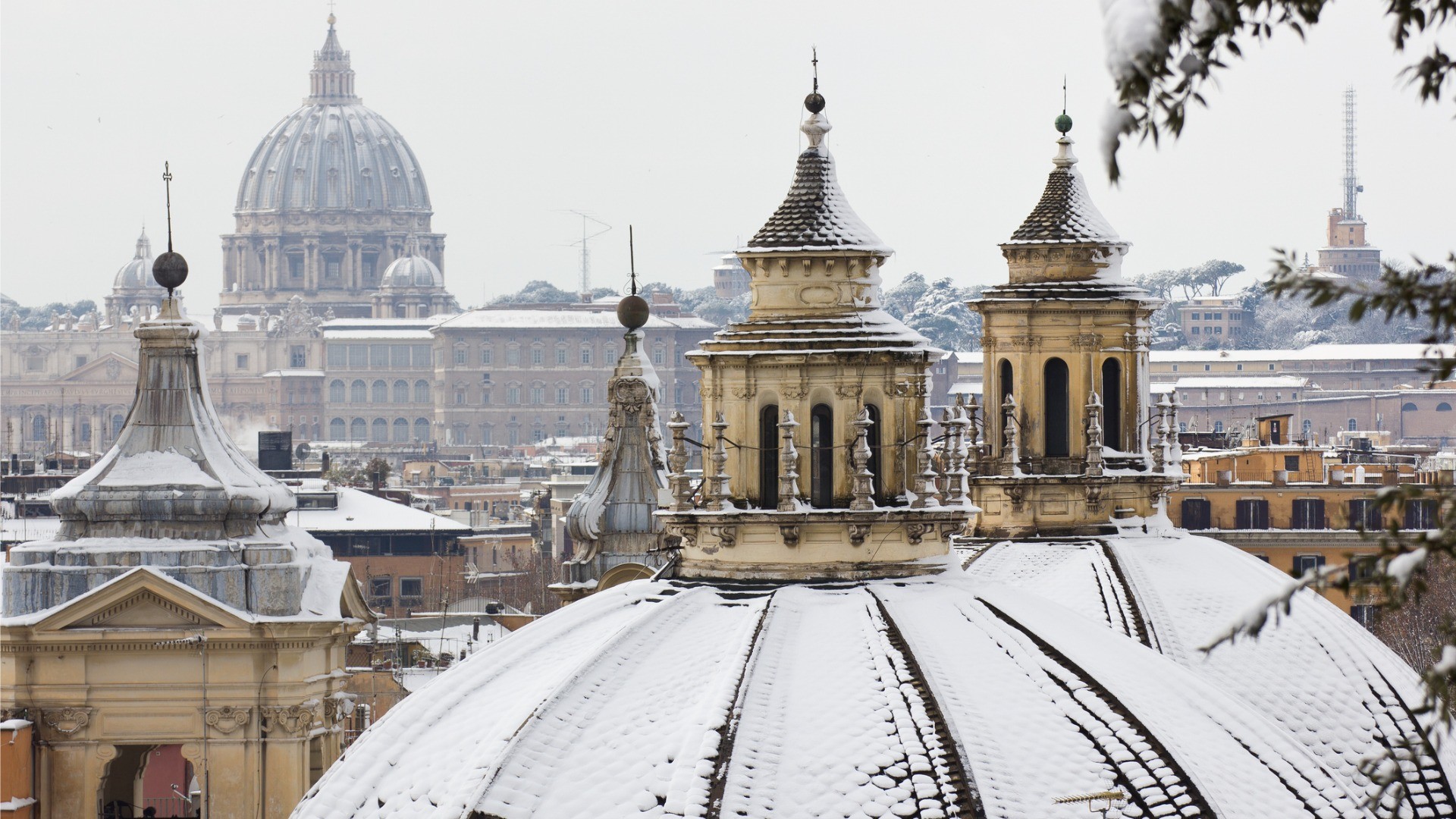 Panoramic view of Rome showcasing its winter charm