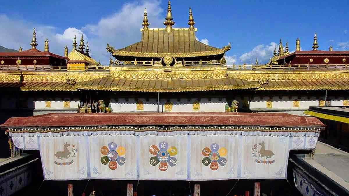 Jokhang Temple Roof in Lhasa, Tibet