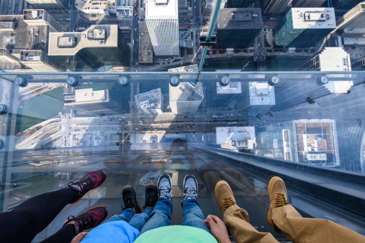 Aerial view from Skydeck Chicago