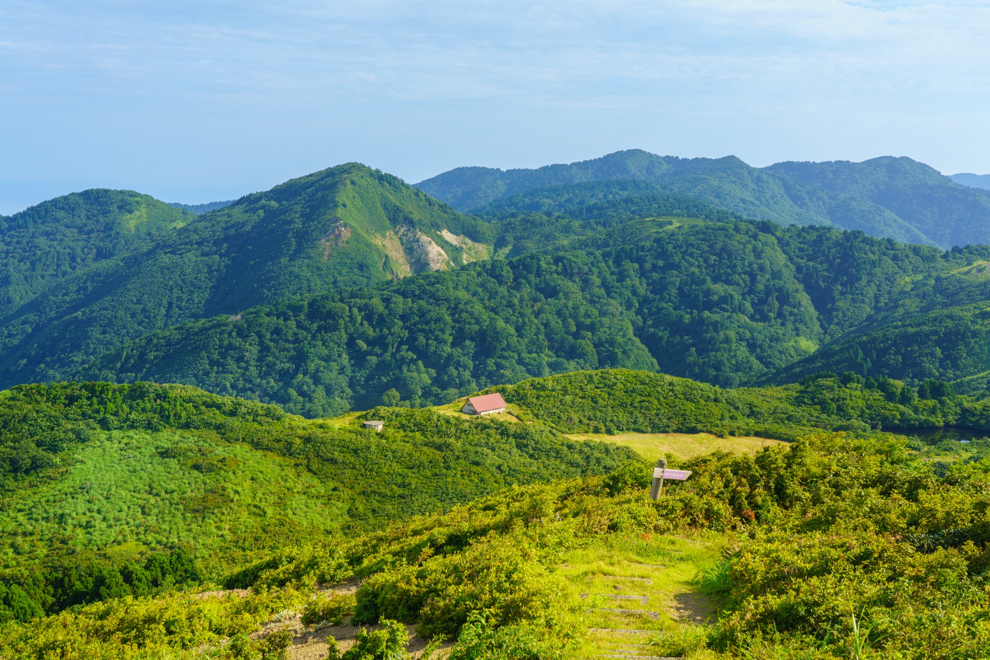 Emergency hut in mountanous area in Sadagoashima