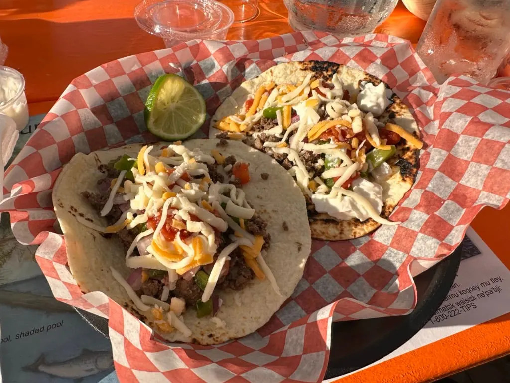 Moose tacos at The Saltbox in Benoit