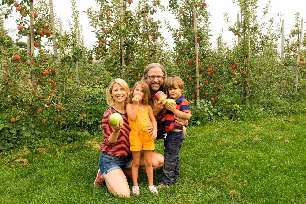 A family explores the wilderness in their RV, Oregon