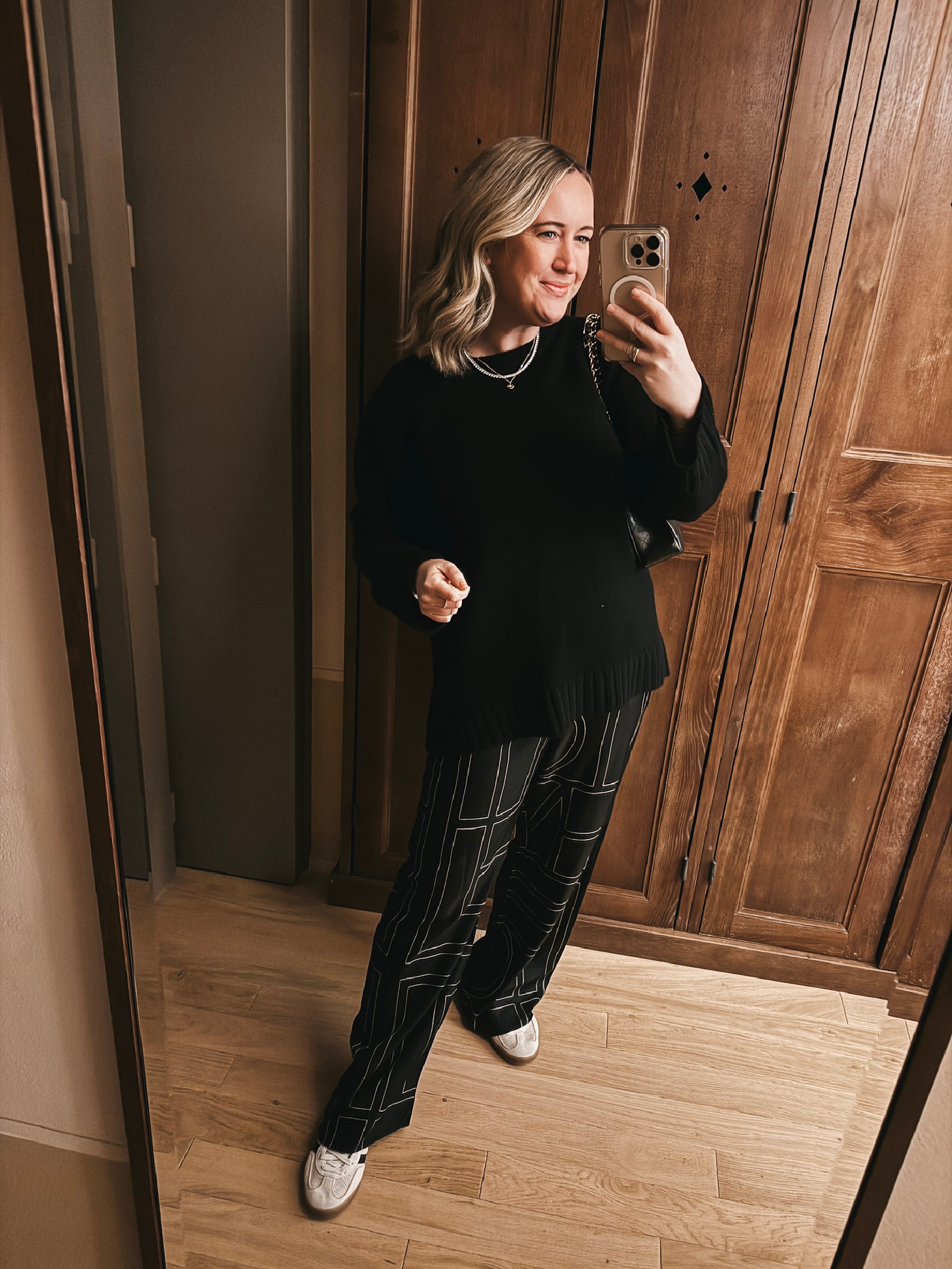 satin toteme pants jenni kayne oversized sweater