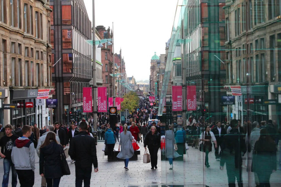 Sauchiehall Street, Glasgow: A vibrant hub for shoppers and tourists