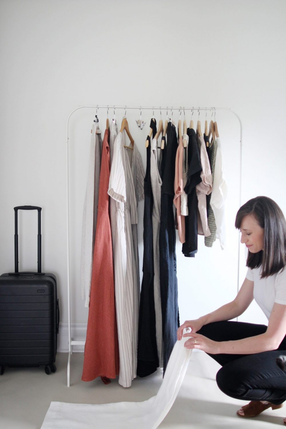 Creating a stack of linen items