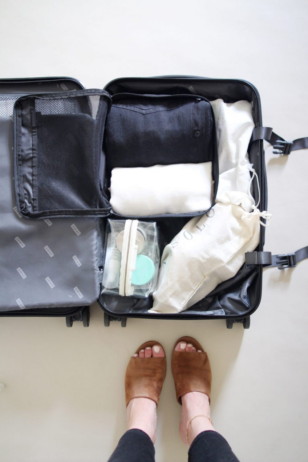 Adding extra items to the suitcase