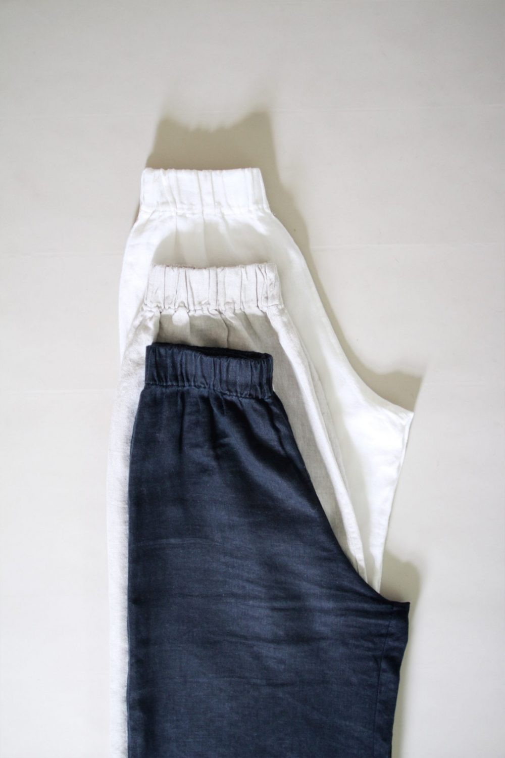 Rolling linen items together