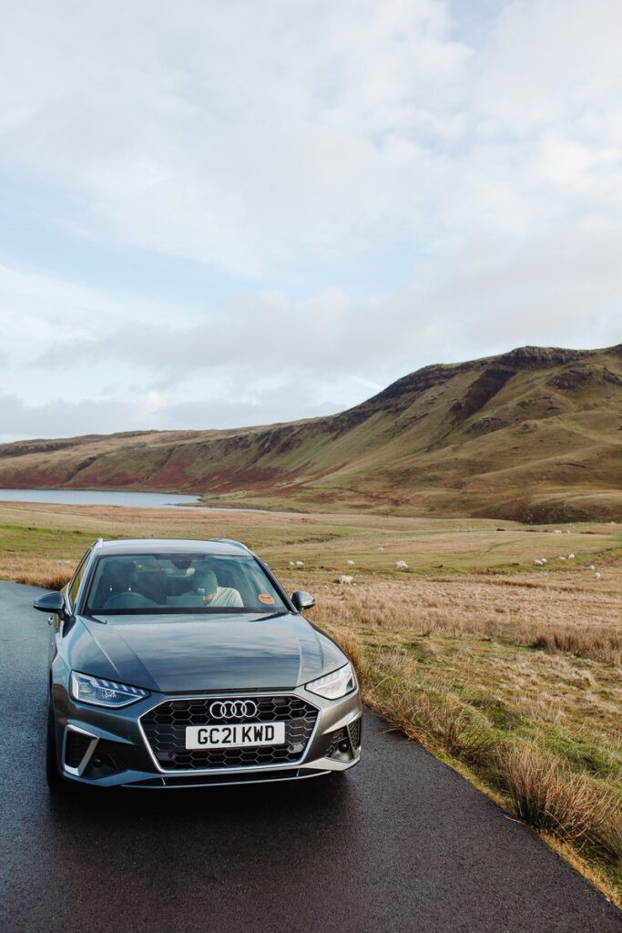 Audi on road Scotland