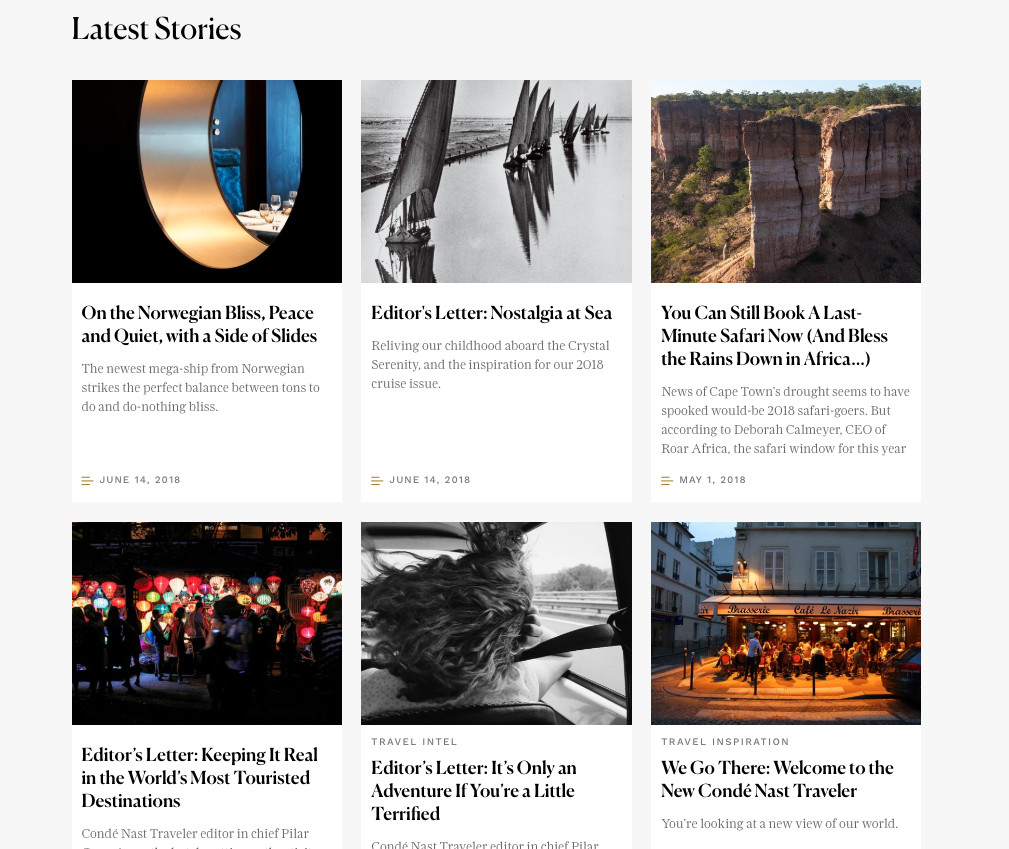 Condé Nast Traveler Magazine