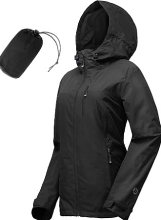 33,000ft Packable Rain Jacket, a lightweight and waterproof travel essential