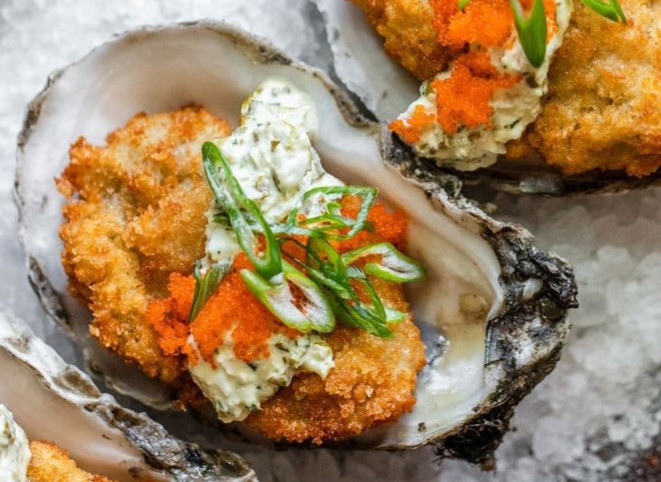 Japanese Kaki Fry Oysters Presentation