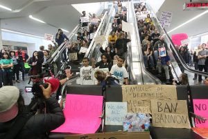 Protests erupted across the U.S. in response to the initial travel ban, with many citing concerns over religious discrimination and the impact on families.