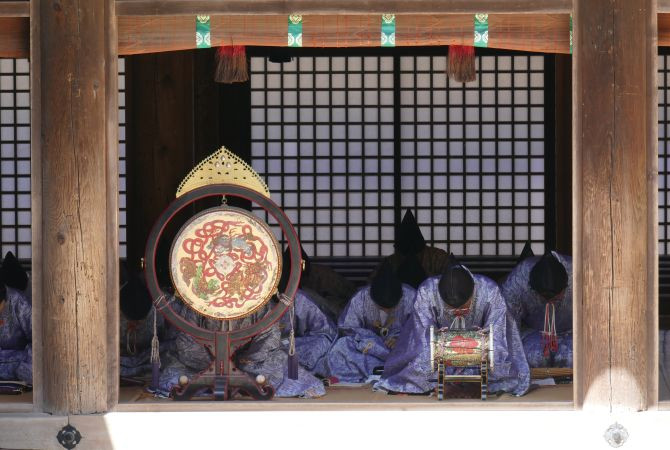 Participants enjoying a traditional tea ceremony