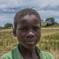 Angolan children playing in a rural area