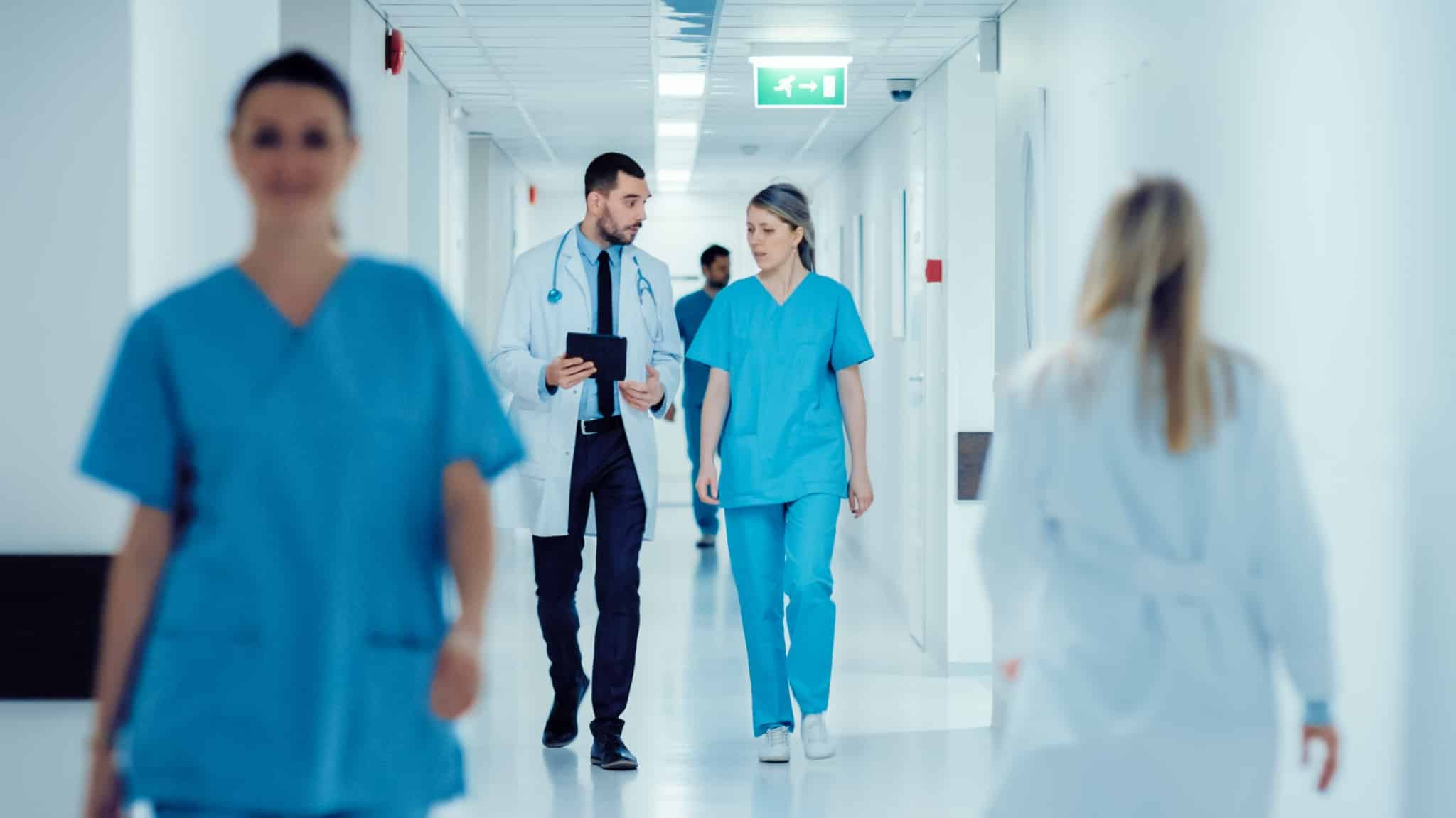 Surgical Technician Preparing Instruments