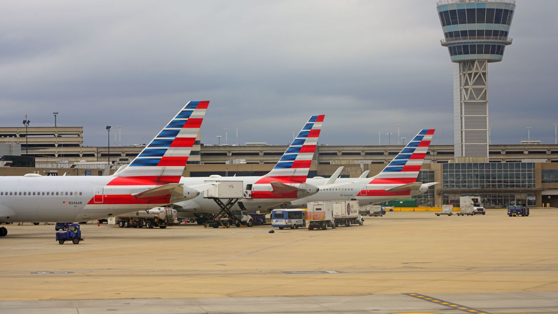 American Airlines aircraft parked on an apron, highlighting the airline's role in facilitating group travel