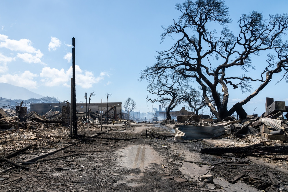 Lahaina Front Street after Maui wildfires