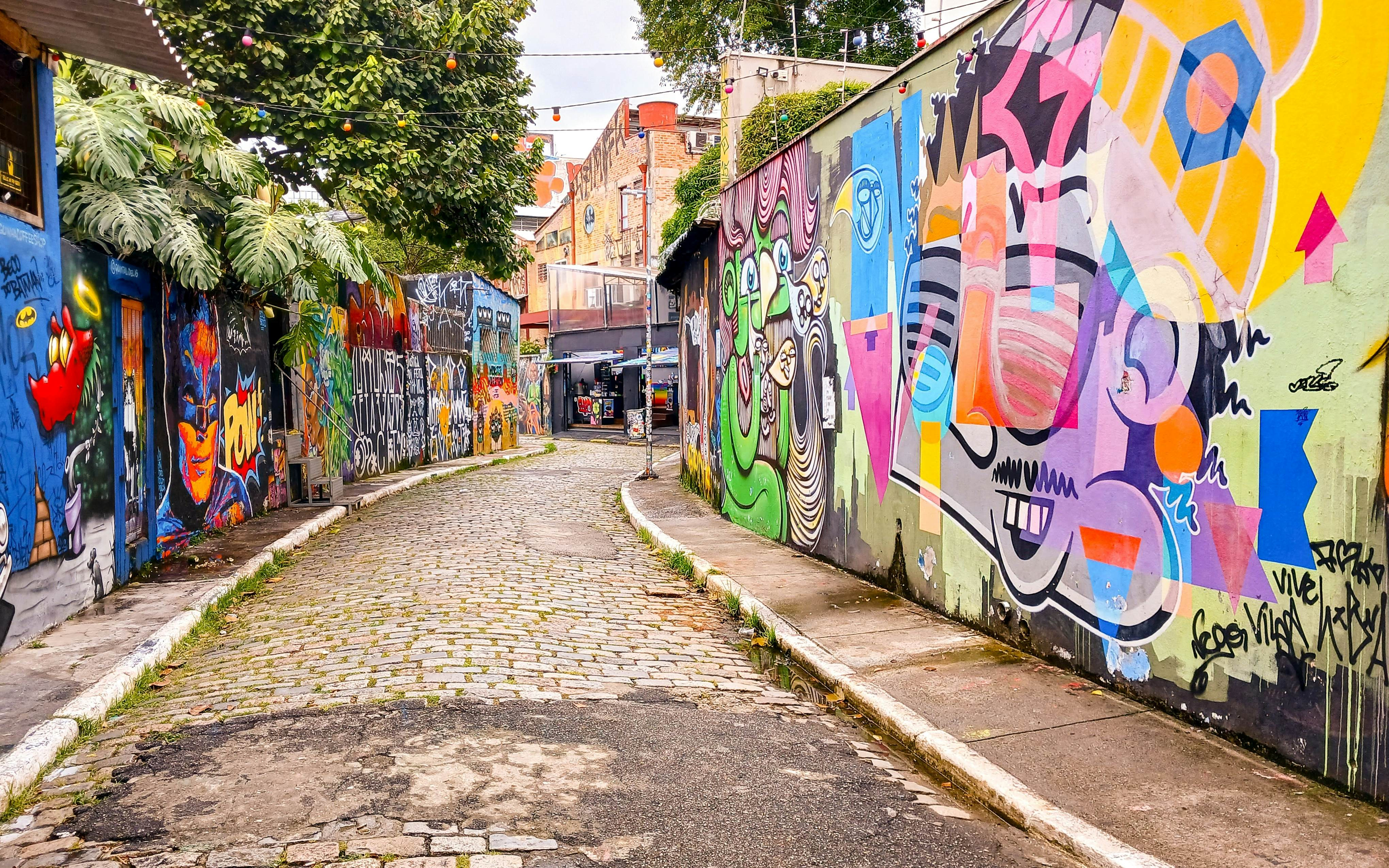 Street art in Batman Alley, São Paulo, Brazil.