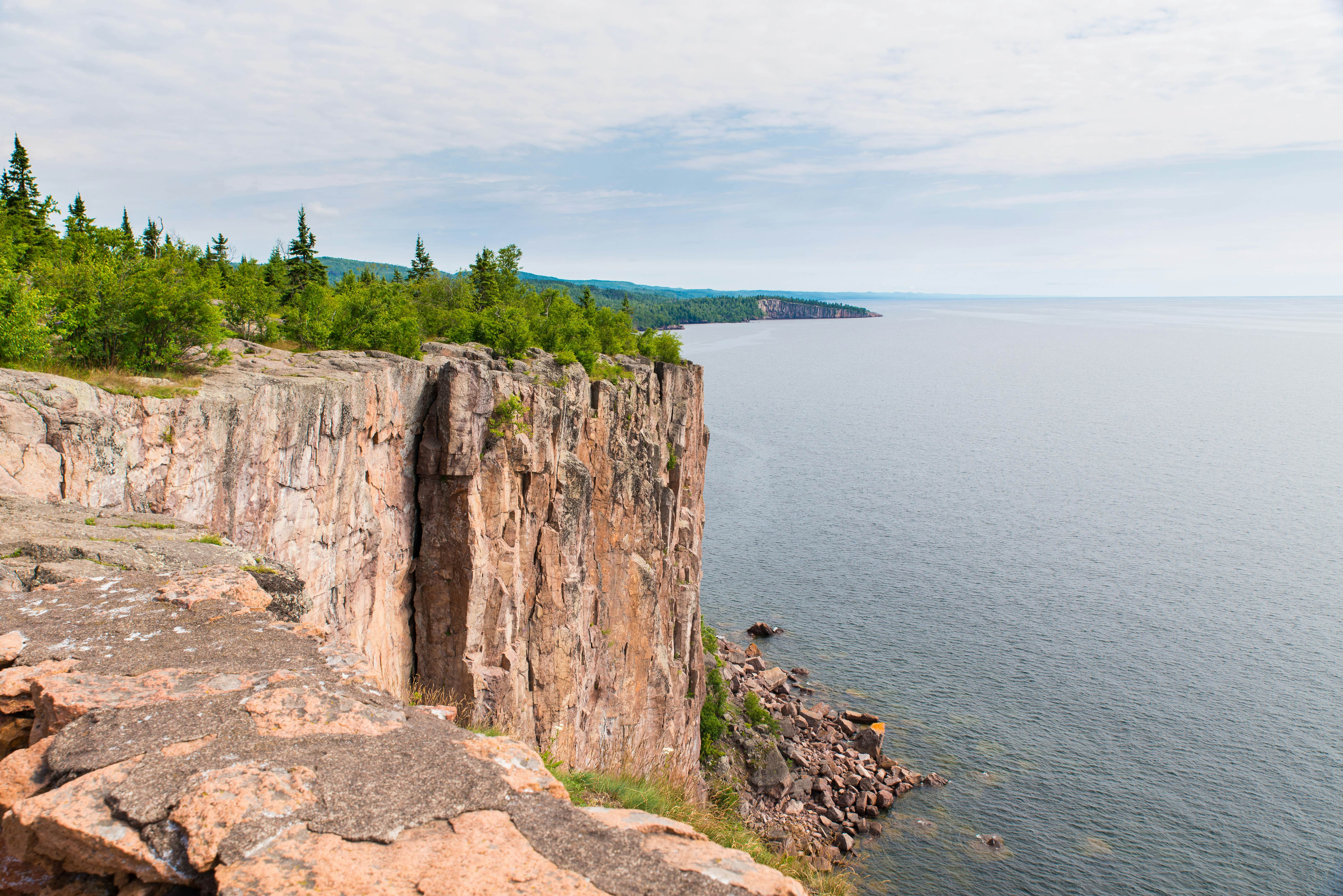 Cliff of Palisade Head in the Lake Superior North Shore area of Minnesota displaying natural beauty