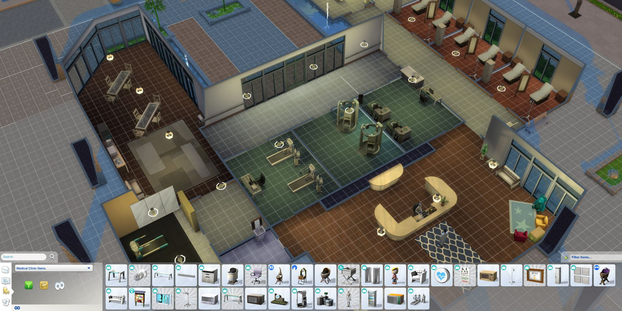Sims 4 get to work hospital in build mode