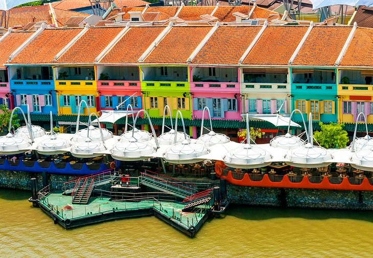 Clarke Quay with its bustling waterfront dining scene
