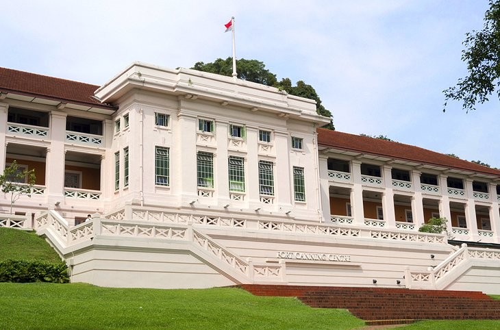 Fort Canning Park offering historical relics and green spaces