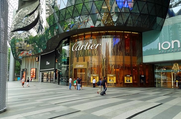 Shoppers walking along Orchard Road, Singapore