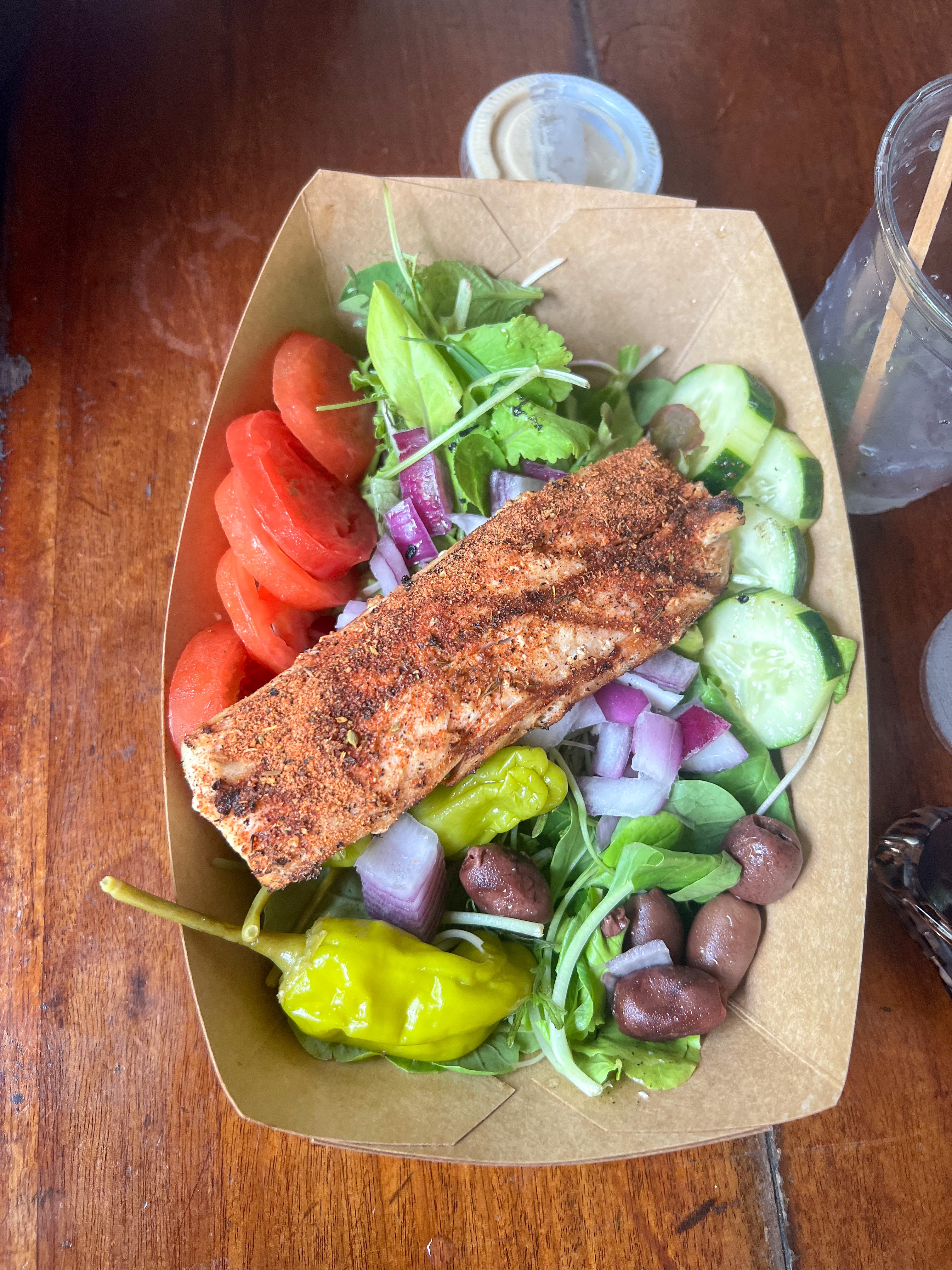 Salad from Skinny Legs St. John USVI.