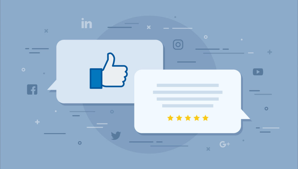 Social media icons, representing a comprehensive marketing strategy.