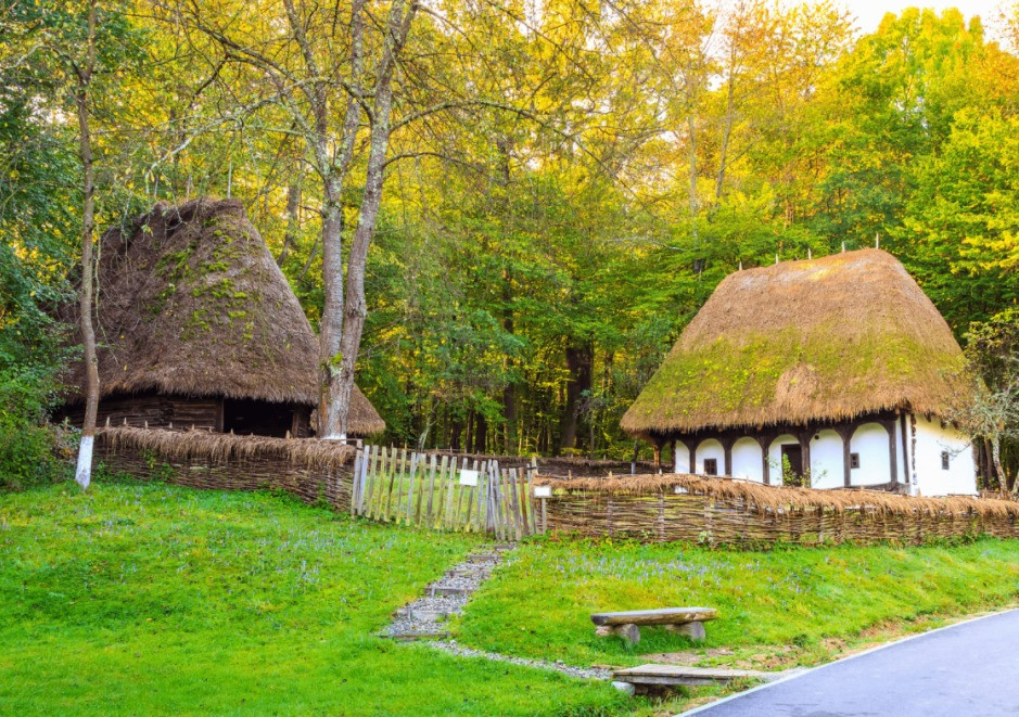 Houses and landscapes in the Museum of Traditional Popular Civilisation ASTRA, Romania