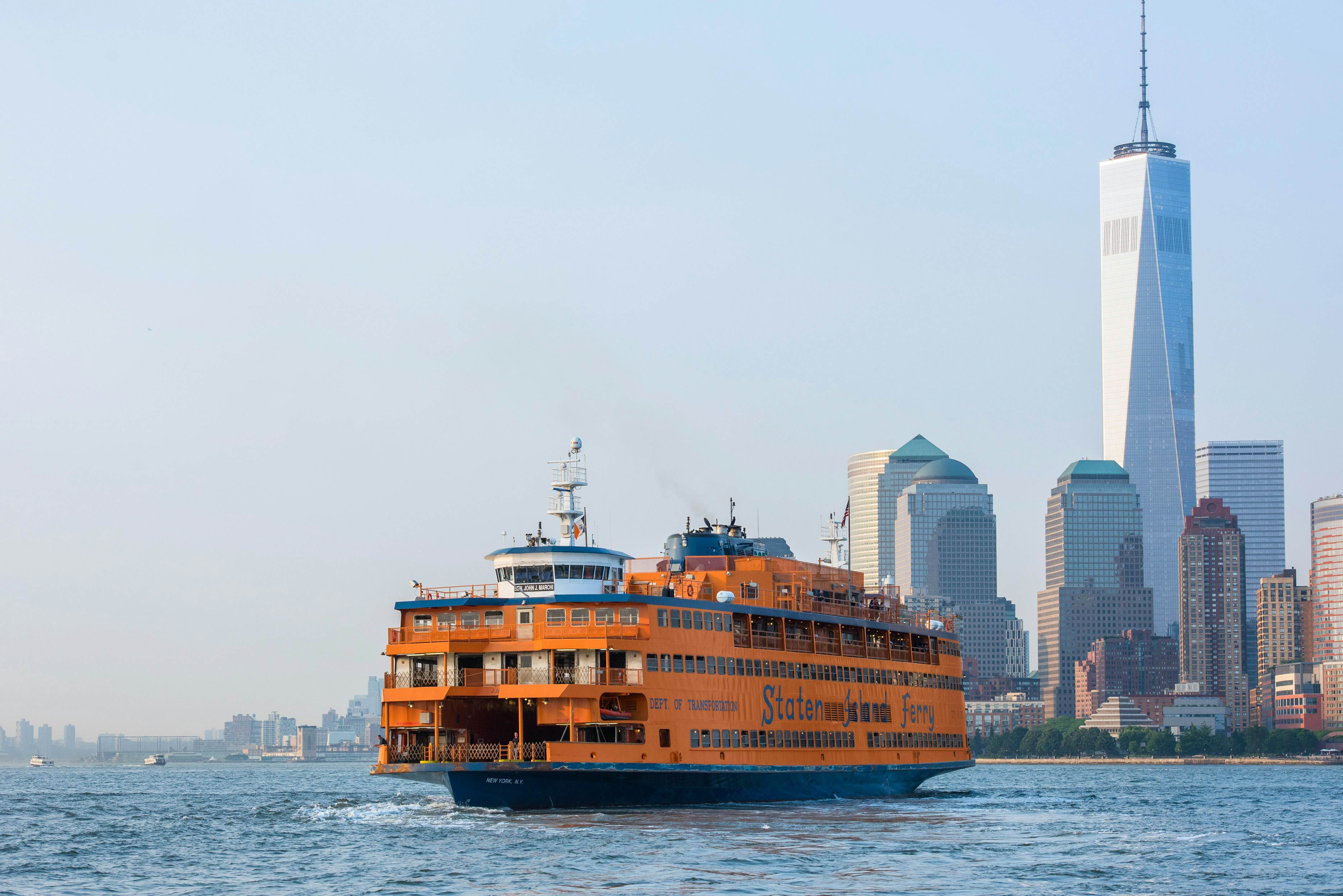 Staten Island Ferry passing the Statue of Liberty